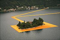 World & Travel: Floating piers, Lake Iseo, Lombardy, Italy