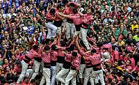 World & Travel: Castell, human tower, Catalonia, Spain