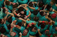 World & Travel: Castell, human tower, Catalonia, Spain