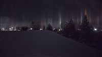 World & Travel: Solar Light Pillars, North Bay, Ontario, Canada